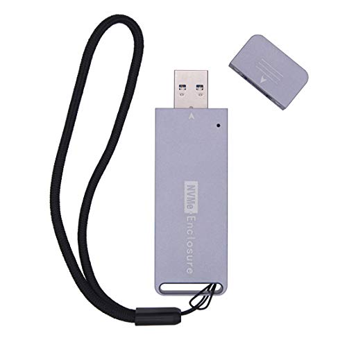 Boîtier M.2 NVMe PCIe SSD vers USB 3.1 Gen 2 externe gris pour disques 2230 et 2242