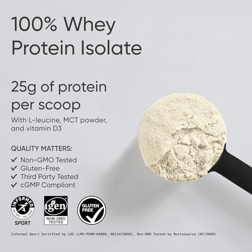 Image of Sports Research 100% Whey Protein Isolate Fruity Cereal - U.S. Sourced Protein Powder w /BCAAs - No Artificial Flavors or Gums- Informed Sport Tested . Gluten Free - 2lb Bulk Bag, 25 Servings