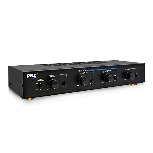 Premium New and Improved 4 Zone Channel Speaker Switch Selector Volume Control Switch Box Hub Distribution Box for Multi Channel High Powered Amplifier Control 4 Pairs Of speakers - Pyle PSPVC4
