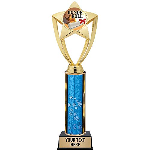 Crown Awards Honor Roll Trophies, 11" Gold Star Honor Roll