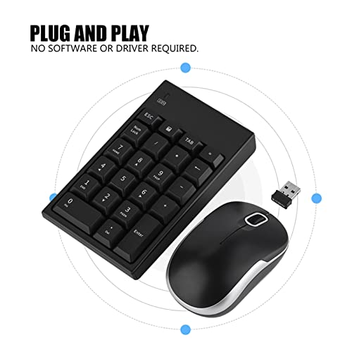 Ensemble clavier souris numérique sans fil 2,4 GHz compact et ergonomique pour PC - 3