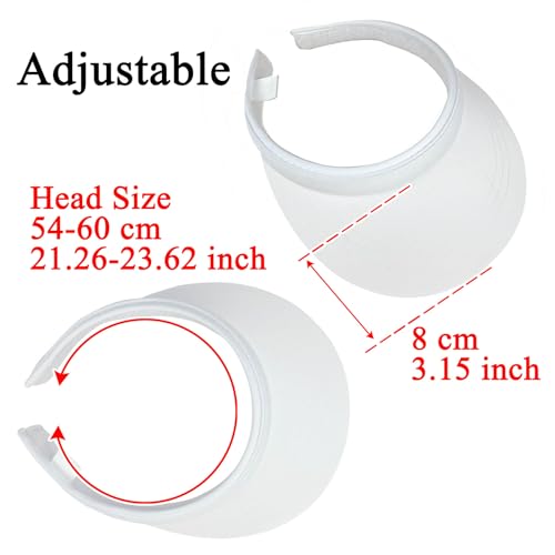 Image of Sun Visor Hats Women Wide Brim Adjustable Clip On Visors Beach Men Hat