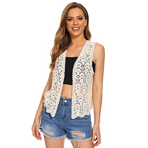 CMajorHan Womens Floral Crochet Lace Trim...