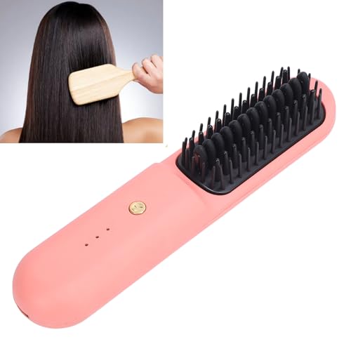 Cepillo alisador de cabello inalámbrico portátil miniatura 2