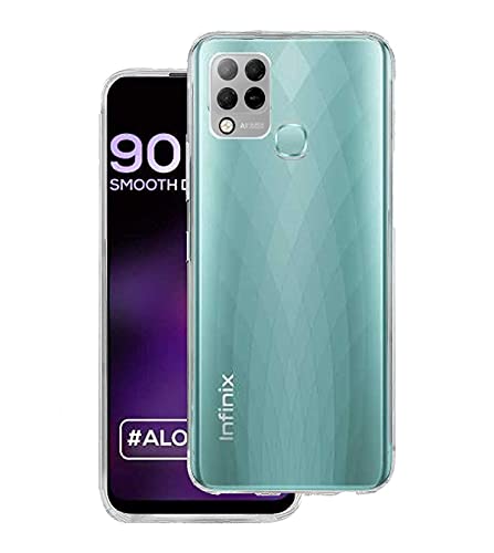 Image of COVERBLACK Soft Rubber Silicon Clear Back Cover Compatible Model for Infinix Hot 10S - Transparent