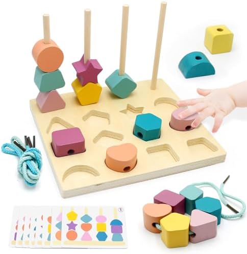 3 in 1 Montessori Toy for Kids Ages 3, 4, 5 and Up, Includes Snap...