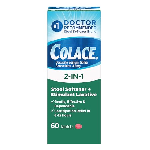 Colace 2-In-1 Stool Softener Plus Stimulant Laxative...