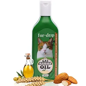 Fur-Drop 100ml Cat Massage Oil, Itching Relief, Cat Dry Skin Treatment, Skin Coat Shining, Herbal Oil, Cat Oil For Hair Fall, Oil For Ticks And Fleas, Coat Oil. Persian Cat, Almond Oil.
