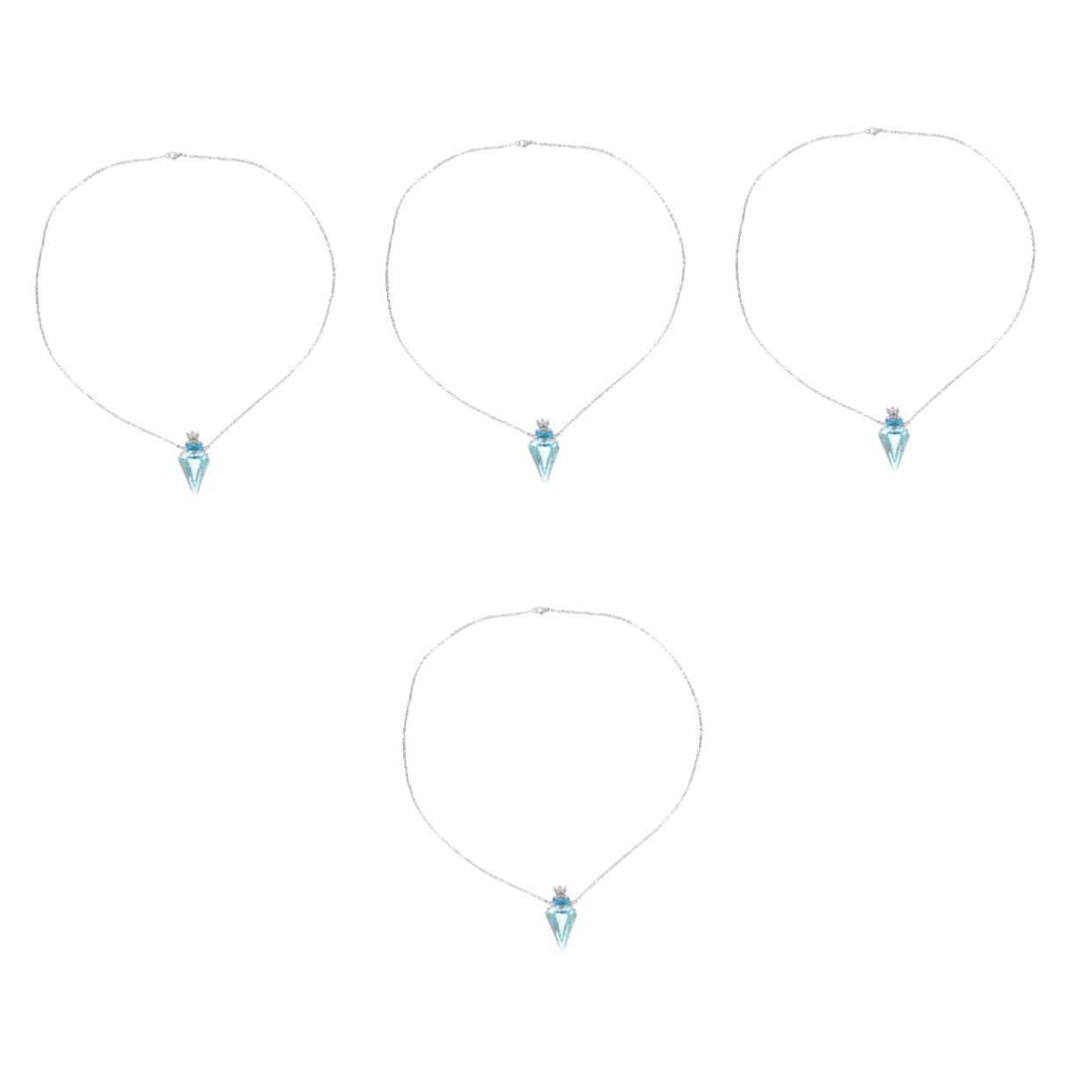 4piezas Collar Difusor De Aceites Esenciales Para Mujeres Colgante De Botella Diseño Elegante y Práctico Para Relajación y Mejora Del Sueño