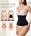 URSEXYLY Women Waist Trainer Corset Zipper Hook Shapewear Double Control Body Shaper Tummy Control Waist Cincher (L, Black)
