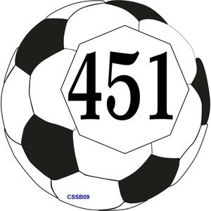 Comfort House Personalized Address Sign In Soccer Ball Shape - Unique Custom Address Plaque Displays Your House Number # P2524
