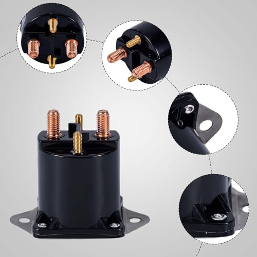 3pcs 36V Golf Cart Solenoid, 4 Terminals Solenoid Golf Car Parts Compatible with Club Car DS Golf Cart 1976-1998, Replace #8016 by NQEUEPN - Image 5