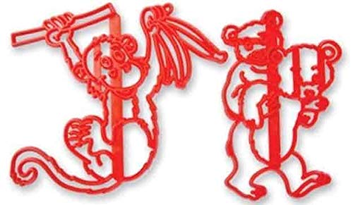 Maymun & Ayı temalı Patchwork Baskı Seti (Resim Klişesi) - 2 Parça