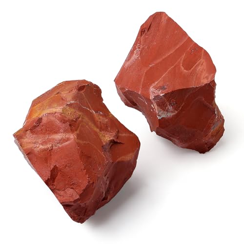 QINJIEJIE Red Jasper 2PCS Raw Crystals...