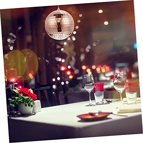Bola espejada elegante de decoración para discoteca, 25 cm, para colgar en fiestas, eventos KTV y Navidad miniatura 3