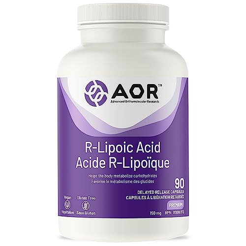 AOR R-Lipoic Acid 150mg, 90 Caps 30-Day Supply – Vegan Alpha Lipoic Acid Supplement, Antioxidant Support, Helps the Body Metabolize Carbohydrates and Digestive Wellness, Support Nutrient Metabolism