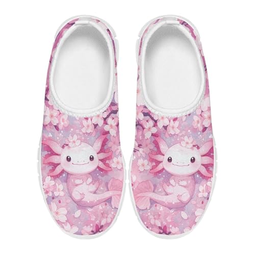 Girls Axolotl Slip On Shoes Pink Kids Athletic Shoes Girls Size 11 Trendy Sneakers Girls' Grade School Tennis Training Shoes3