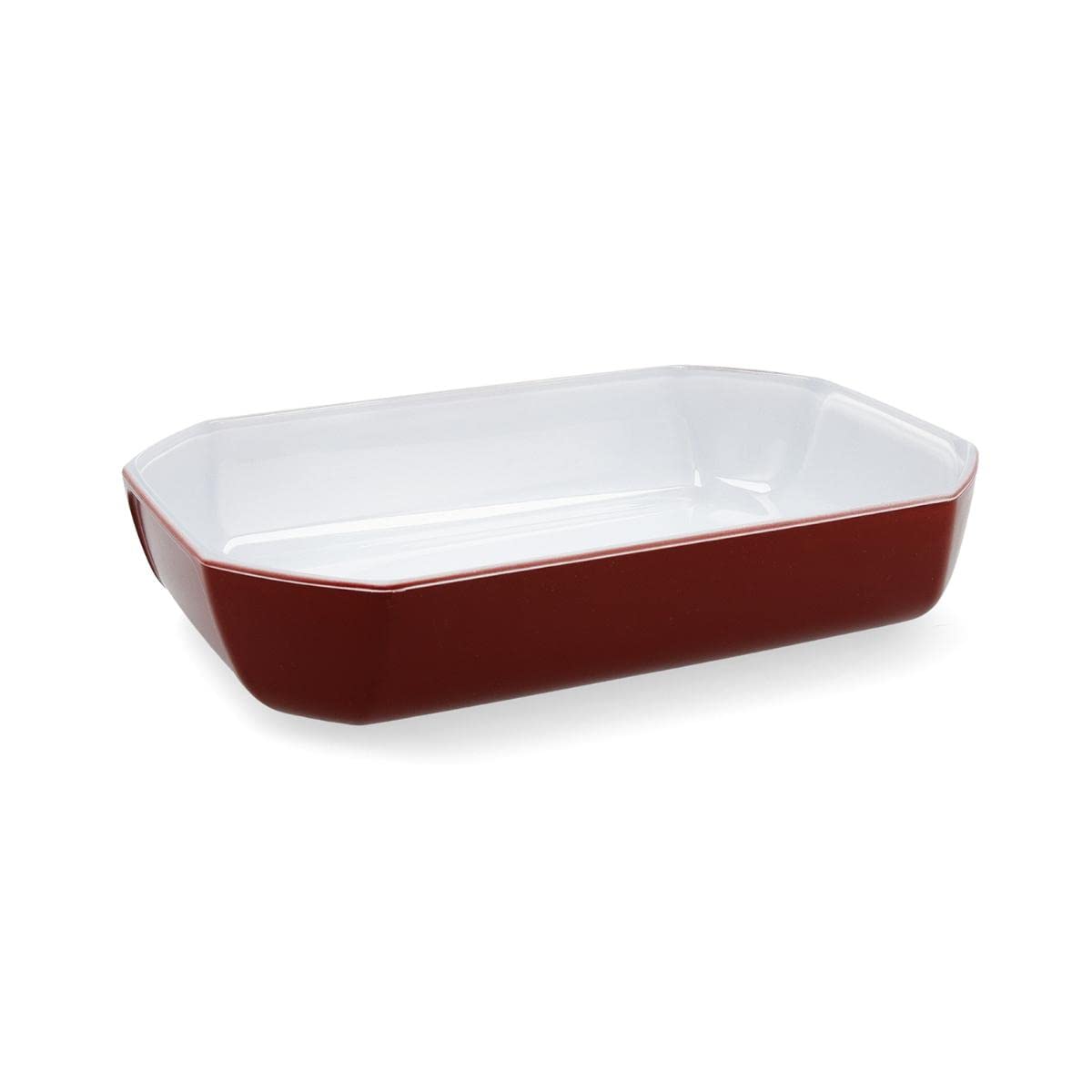 PYREX COLORS Fuente Rectangular Horno Rojo Boro 33X22Cm, 3,2L