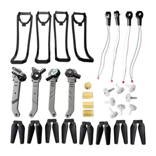 Menolana RC Quadcopter Spare Parts Set Drone Accessories Kit Practical DIY Accessories High Strength Engines Repair Parts for E88Pro, Gray