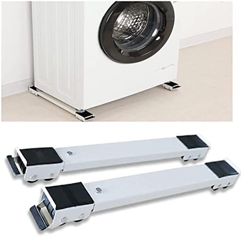 Appliance Roller,stacked Washer & Dryer Units , With 24 Wheels Removable Washing Machine Rack, Furniture Dolly Stand For Washing Machines, Refrigerators, Dryers ( Color : White , Size : 45.5-70CM )