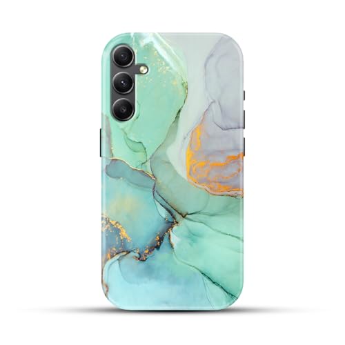 Image of COLORflow Back Cover Compatible with Samsung Galaxy A34 5G | Beautiful Green Marble | Designer Printed Glossy Armoured Bumper Back Cover Compatible with Samsung Galaxy A34 5G