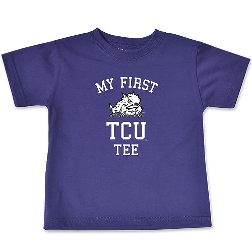 College Kids NCAA TCU Horned Frogs Infant Short Sleeve Tee, 12 Months, Purple