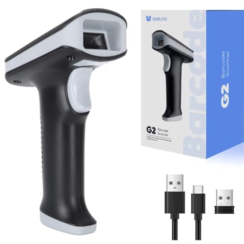 Image of 2D Wireless Barcode Scanner,Bluetooth6.0 & Wireless2.4G & USB Wired Connection, 1D QR Bar Code Reader Scanner Automatic Fast Precise scanning for Smart Phone, Tablet, PC