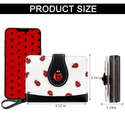 Image of Sunwel Fashion Girls Cutest Prints Wallet Card Slots Small Wallet with Zipper Coin Pouch Wallet for Women