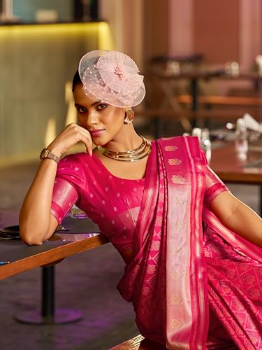 Image of SWORNOF Women's Patola silk saree for Patola festival Wedding silk with rich pallu Design sarees for women with blouse piece