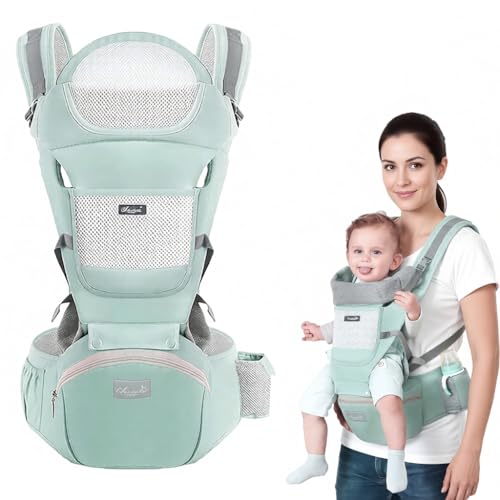 Image of SNOWIE SOFT Baby Carrier 6 in 1 for 0 to 3 Year Baby Carrier Bag with Lumbar Support, Pockets and Bib, 360 All-Position Carry Front and Back Backpack