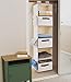 MaidMAX 6 Tiers Cloth Hanging Shelf with a Widen Strap, 3 Foldable Drawers, 6 Side Pockets and Divided Panels for Closet Organizer, Beige, 53 Inches High