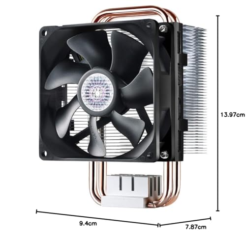 Image of Cooler Master RR-HT2-28PK-R1 Hyper T2 - Compact CPU Cooler with Dual Looped Direct Contact Heatpipes, Intel /AMD with AM4 Support