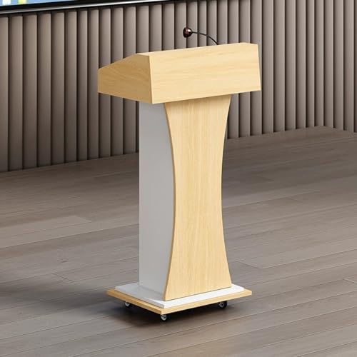 Soporte de madera para conferencias, reuniones, bodas, púlpito de iglesia, presentaciones en el aula, soporte de micrófono para altavoz, soporte móvil para anfitriona