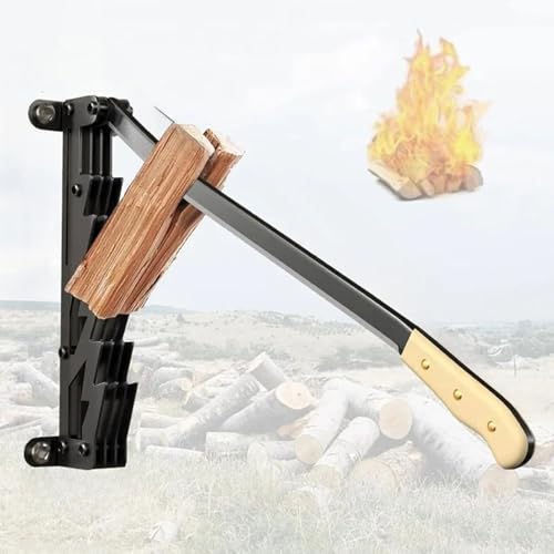 HWYYLXS Rajadora De LeñA De Pared, Astilladora De LeñA para Encender Fuego De Pared, Astilladora De LeñA Manual PortáTil con Anillo De Seguridad, Astilladora De LeñA FáCil De Instalar StyleA