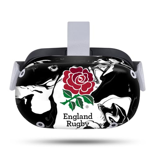 Head Case Designs Officially Licensed England Rugby Union White Marble Logo Art and Typography Vinyl Sticker Skin Decal Cover Compatible with Meta Quest 2