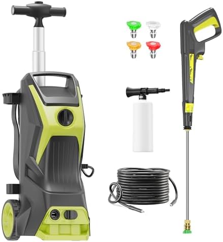 Electric Pressure Washer 4800PSI-Max 3.2GPM Power Washer Wash Machine Electric Powered with Foam Cannon for Car, Floor, Garage.