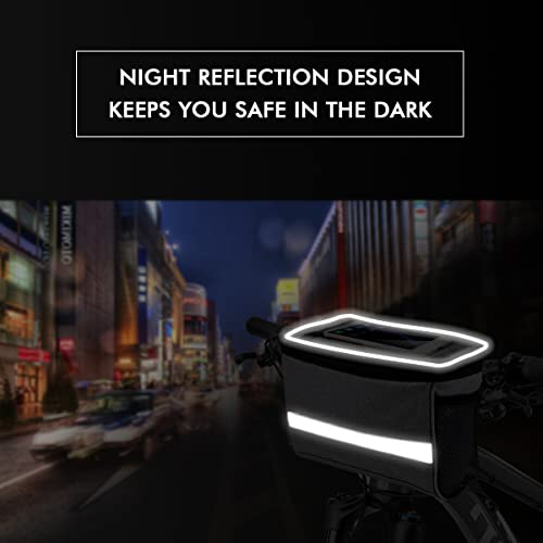 image for MATTISAM Bike Handlebar Bag - Front Basket with Bike Phone Mount, Bicy