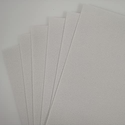 Image of KCS 6 pc of 12 inch x 18 inch 30cmx45cm high Count Counted Cotton Aida Cloth Cross Stitch Fabric (28CT,White)