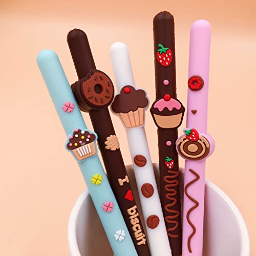 Bolígrafo Gel Cute Biscuit 5 pcs Tinta Negra 0.5mm