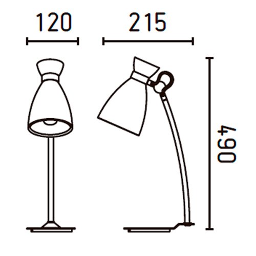 Faro 20005 - RETRO Lampada da tavolo rossa