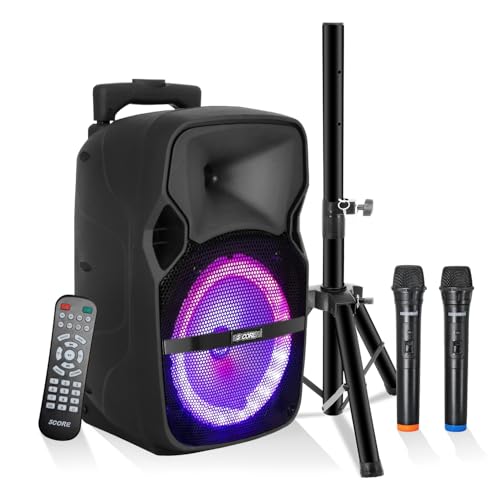 5 Core Bluetooth Party Speaker with Microphone 250 Watt Loud DJ PA System Portable Rechargeable...
