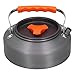 Hapivida Camping Batterie de Cuisine Bouilloire, 1.1L Portable Léger en Plein Air Cookset Cafetière Pique-Nique Cuisson Théière pour Barbecue Voyage Randonnée Randonnée Trekking Moto