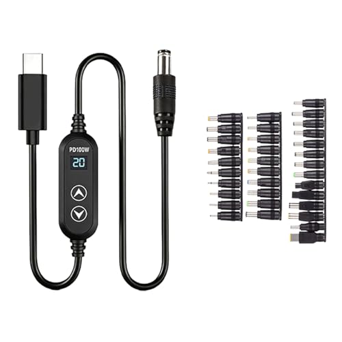 Câble de conversion USB C vers DC 100W premium à écran - 6