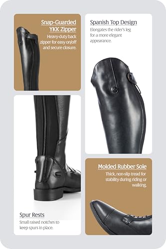 Equinavia Karina Womens Synthetic Leather Equestrian English Horse Riding Tall Field Boots | Includes Reusable Boot Shapers4