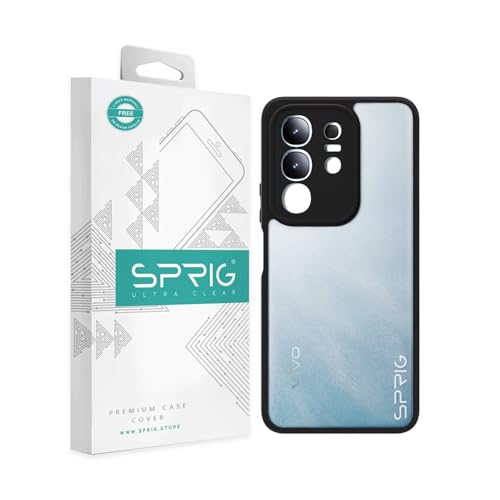 Image of SPRIG Compatible with vivo T4X TPU Matte Back Cover Drop Tested Shock Proof Mobile Case for Men, Women, Boys and Girls with Camera Protection (Black Transparent)