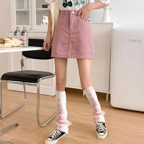 Girls Kawaii Leg Warmers Cute Knit Leg Warmers for Women Girls Baggy Ripped Leg Warm Socks Long Boot Socks2
