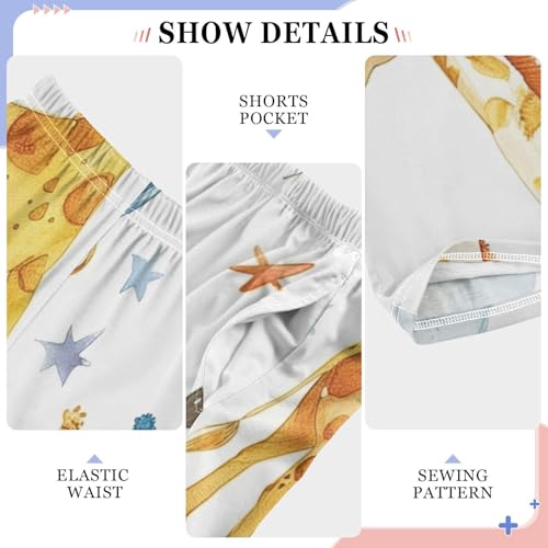 ZZXXB Birthday Giraffe Boys Long Pants Soft Trousers Elastic Waist Kids Lounge Bottoms with Pockets S-XL4