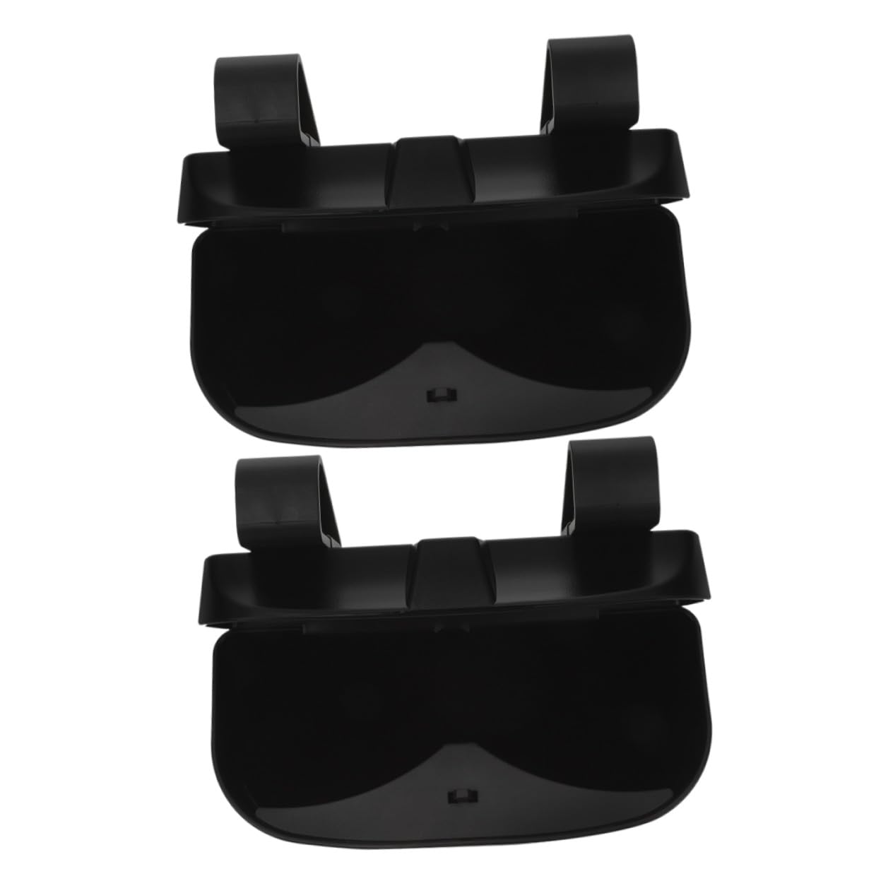 2 Pièces Organisateur de Lunettes Voiture Étui Rigide Pare-soleil Installation sans Dommage Support Clip pour Rangement Lunettes Solaire Auto