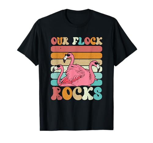 Our Matching Family Holiday in Flock Rocks Flamingo T-Shirt