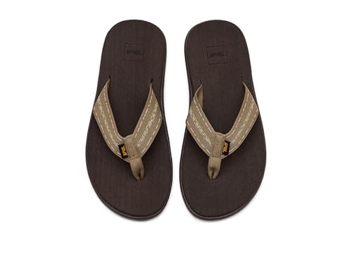 Image of Teva Men's Voya Flip-Flop, Road Race Breen, 14